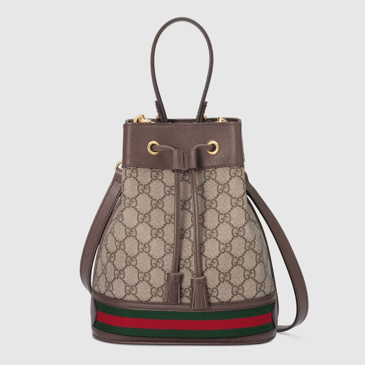 Gucci Beige / Ebony GG Supreme Ophidia Small Bucket Bag 550621