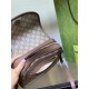 Ophidia small shoulder bag in beige and dark brown GG Supreme  722117