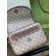 Ophidia small shoulder bag in beige and dark brown GG Supreme  722117