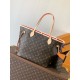 L.V Neverfull MM Monogram Mid Size Cherry Red Tote M41177