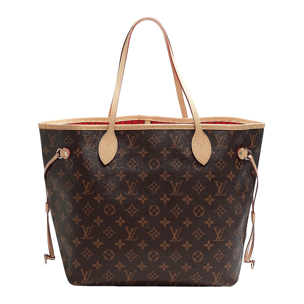 L.V Neverfull MM Monogram Mid Size Cherry Red Tote M41177